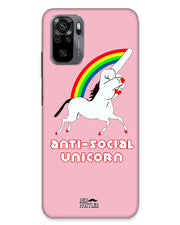 ANTI-SOCIAL UNICORN  | redmi note 10 Phone Case