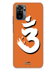 Saffron AUM the un-struck sound Brown | redmi note 10  Phone Case