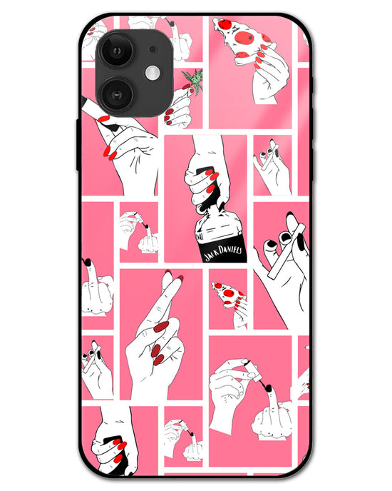 Bad Girl  |  Iphone 12 glass Phone Case
