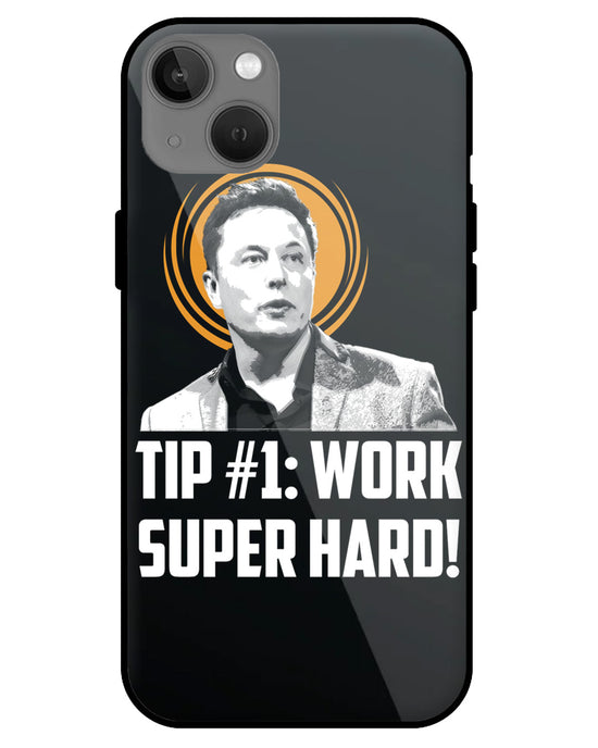 Work super hard |  iphone 13 glass cover Phone Case