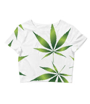 love green | White Crop Top T-Shirt