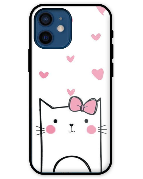 Kitty love |  iPhone 12 Mini glass Phone Case