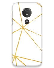 White & Gold | moto g7 power Phone Case