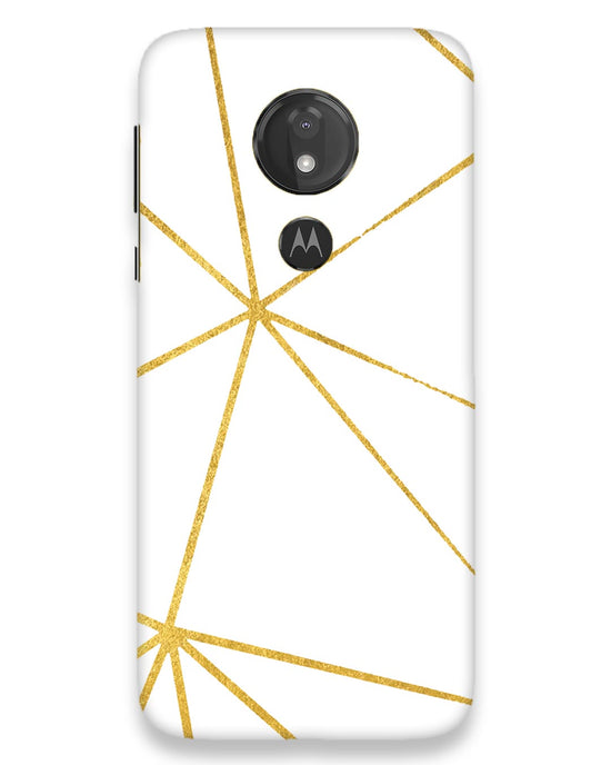 White & Gold | moto g7 power Phone Case