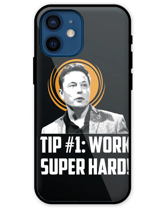 Work super hard | iPhone 12 Mini glass Phone Case