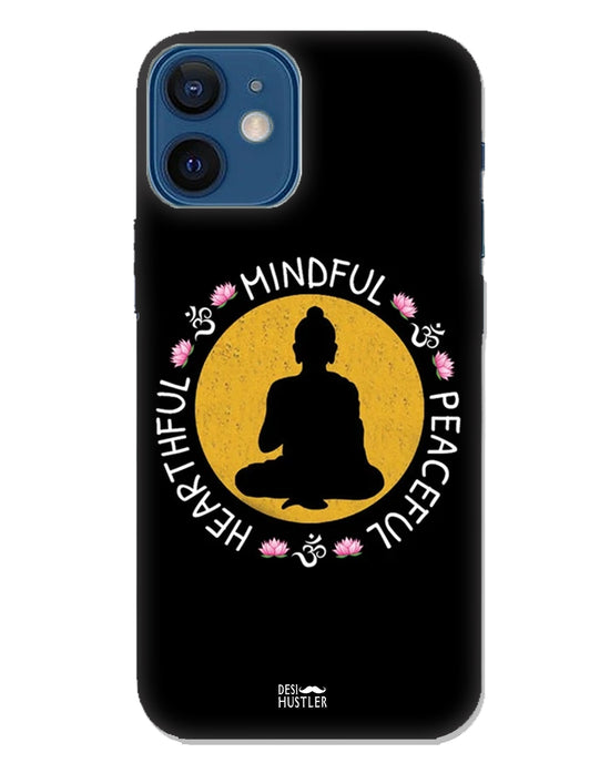 MINDFUL HEARTFUL PEACEFUL | iPhone 12 Mini Phone Case