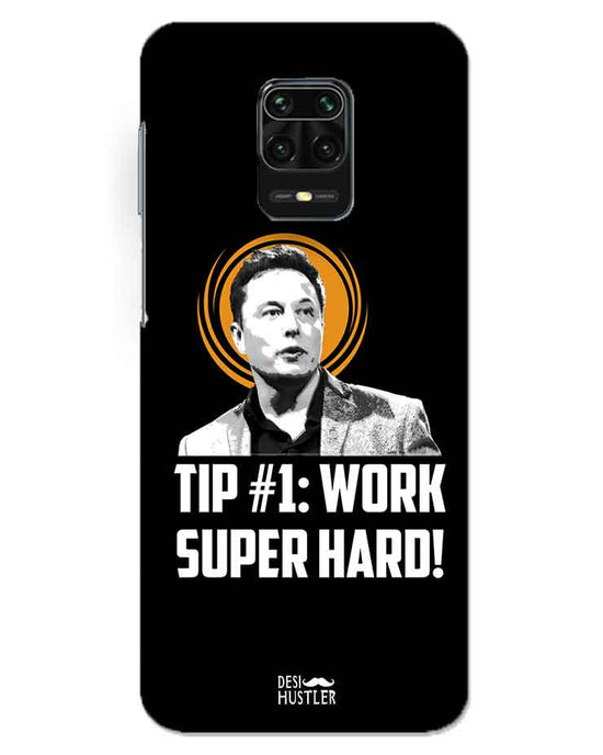 Work super hard | redmi note 9 pro max  Phone Case