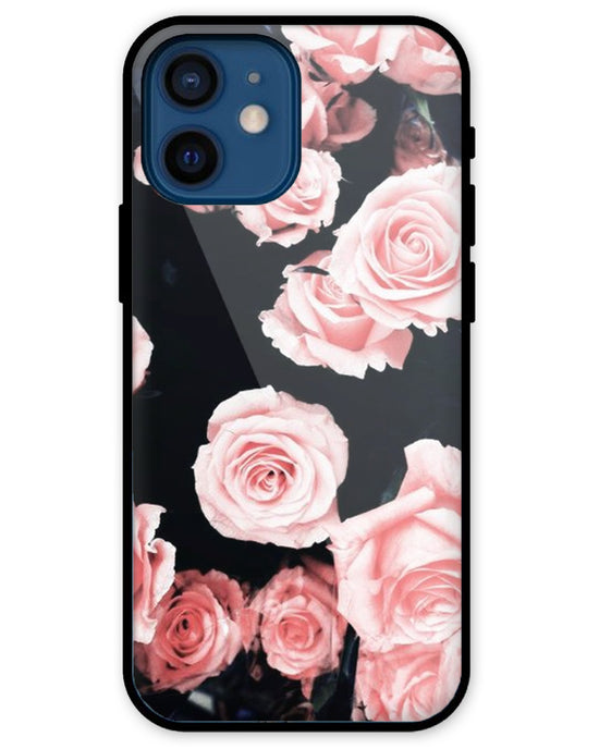 Pink roses  |  iPhone 12 Mini glass Phone Case