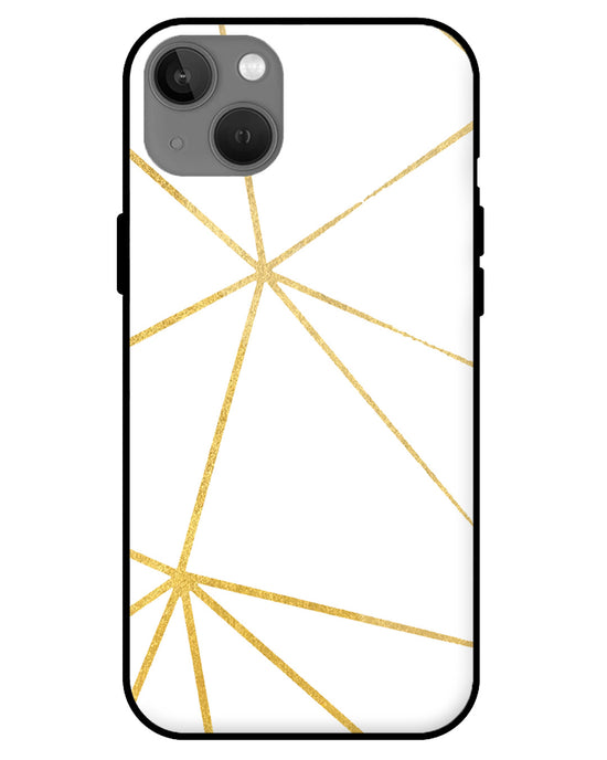 White & Gold |  iphone 13 glass cover Phone Case