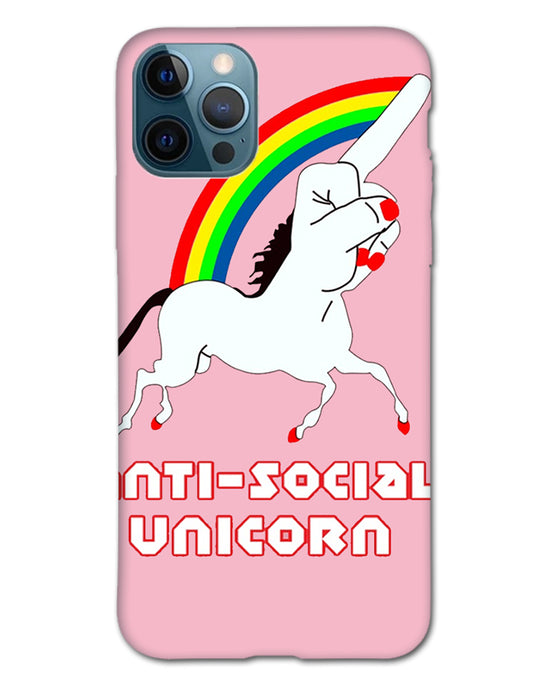 ANTI-SOCIAL UNICORN  | iPhone 12 pro max   Phone Case