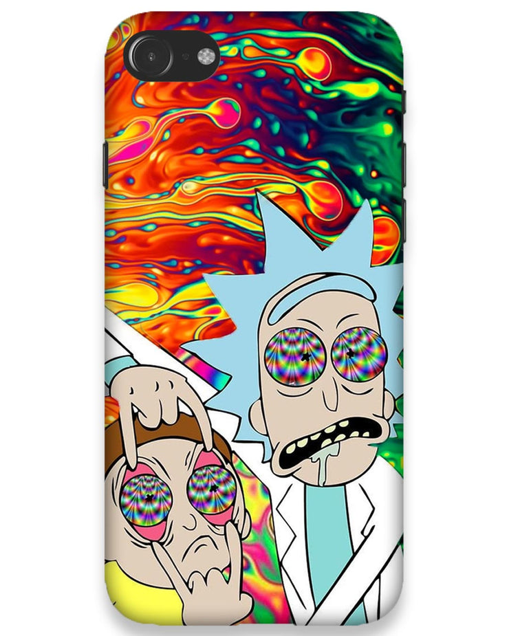Rick and Morty psychedelic fanart | iPhone 8 plus Phone Case
