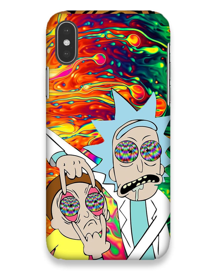Rick and Morty psychedelic fanart | i phone x Phone Case