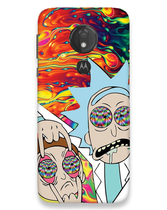 Rick and Morty psychedelic fanart | moto g7 power Phone Case