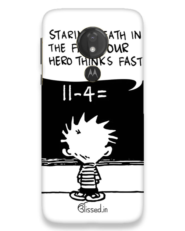 Our Hero Thinks Fast | moto g7 power Phone Case