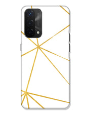 White  and Gold  |  Oppo A74 5g Phone Case