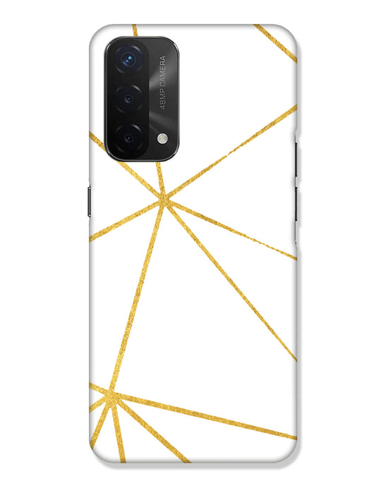 White  and Gold  |  Oppo A74 5g Phone Case