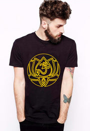 Divine Lotus | Half sleeve yellow Tshirt