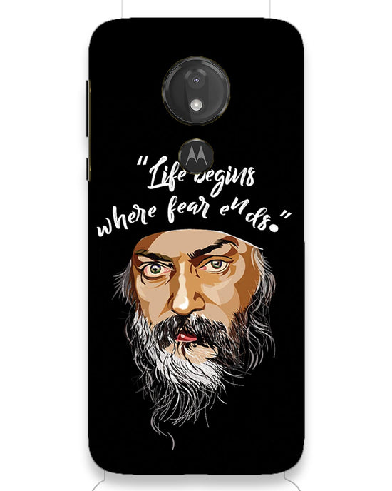 Life begins - OSHO |  moto g7 power Phone Case