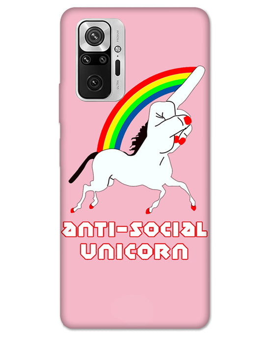 ANTI-SOCIAL UNICORN  | Redmi Note 10 Pro Phone Case