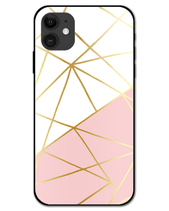 pink and Gold | Iphone 12 glass Phone Case