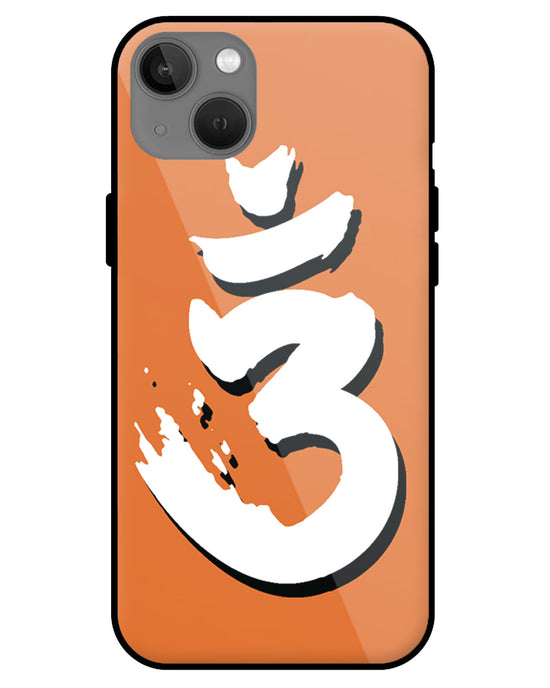 Saffron AUM the un-struck sound Brown |  iphone 13 glass cover  Phone Case