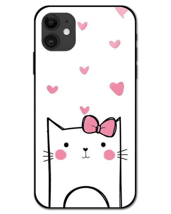 Licking cat | Iphone 12 glass Phone Case