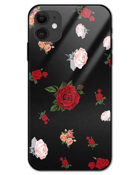 Pink roses  |  Iphone 12 glass Phone Case