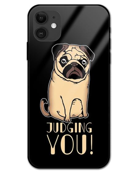 judging you I Iphone 12 glass Phone Case