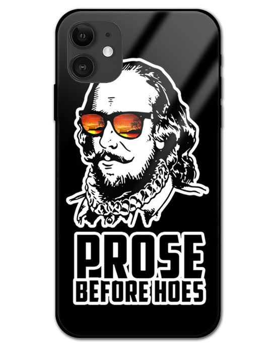 Prose before hoes |  Iphone 12 glass Phone Case